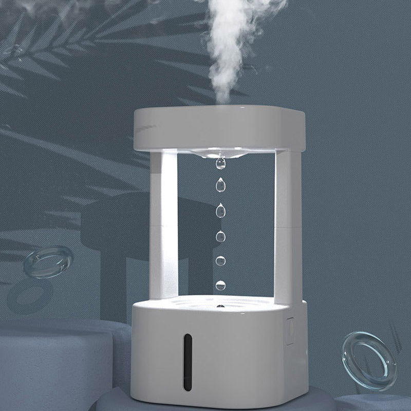 Humidificateur de bureau 2-en-1 Nuage de Pluie & Lampe Champignon et goutte active