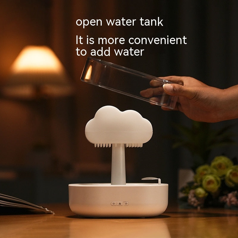 Diffuseur d’huiles essentielles avec son de gouttes de pluie et lumière LED 7 couleurs