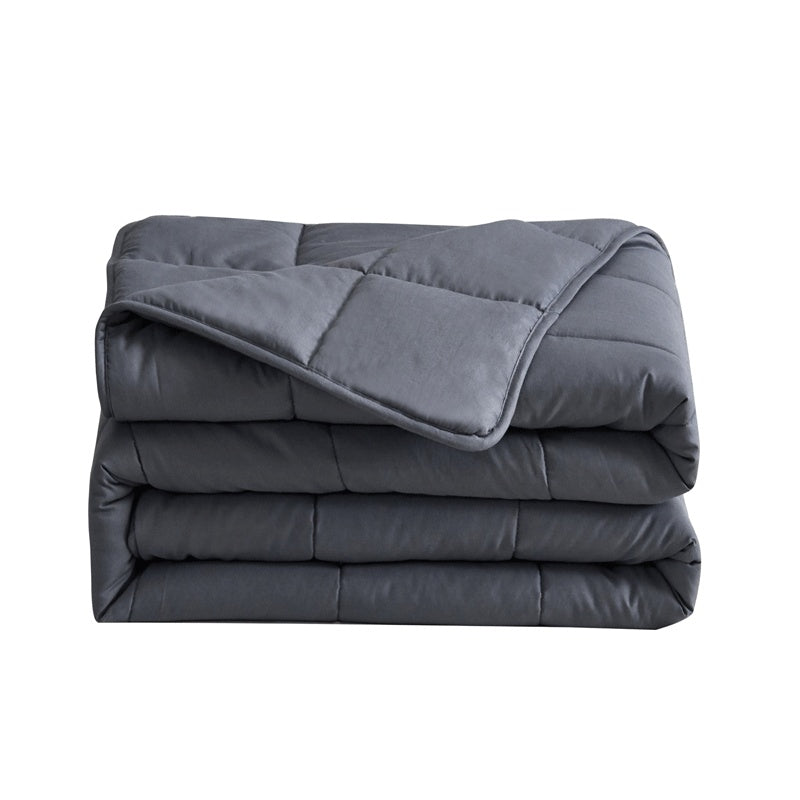 Couverture Lestée en Coton Naturel Gris foncé – Pour un Sommeil Apaisé et Réparateur