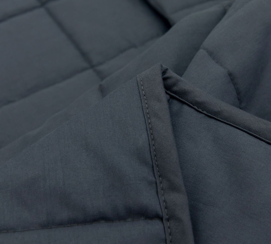 Couverture Lestée en Coton Naturel Gris foncé – Pour un Sommeil Apaisé et Réparateur